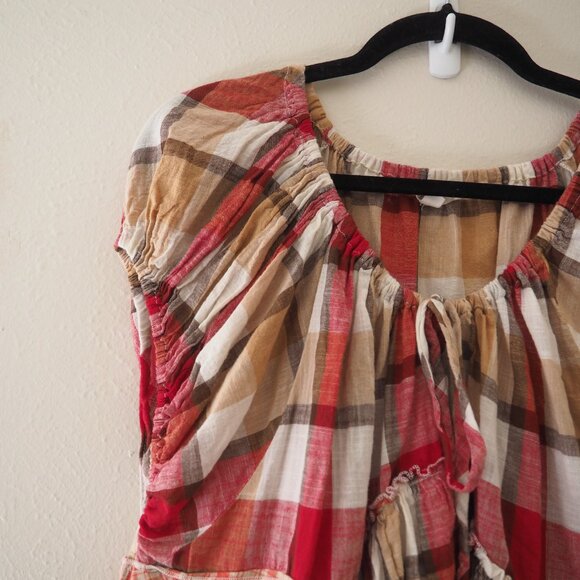 Oli & Hali Plaid Ruffle Tunic Top sz XL - Picture 11 of 14